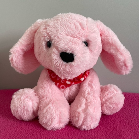 Animal Adventure Pink Valentines Plush Puppy - Picture 5 of 5